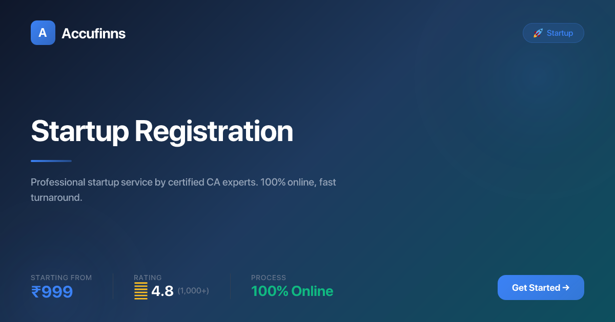 Startup & Business Registration — Pvt Ltd, LLP, OPC & More
